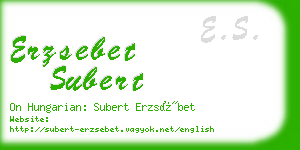 erzsebet subert business card